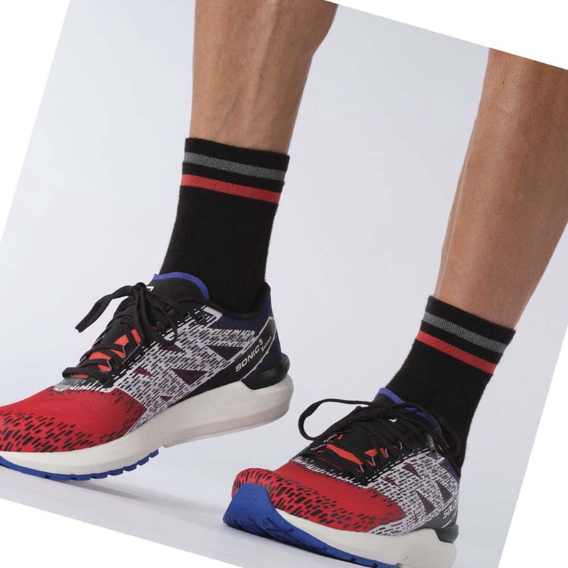 Bezecke Topanky Salomon SONIC 5 BALANCE Panske Červené Modre | YVRTCOH-34