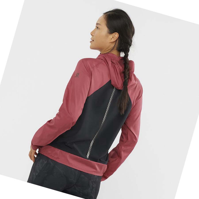 Bundy Salomon BONATTI CROSS WIND WINDBREAKERS Damske Červené | IOAHGUF-08