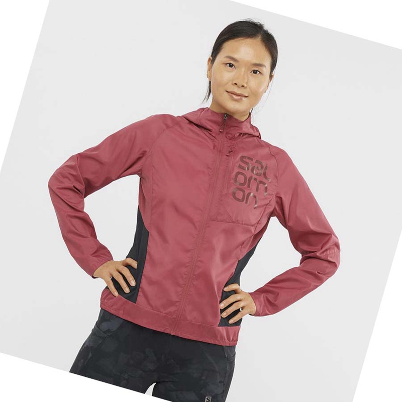 Bundy Salomon BONATTI CROSS WIND WINDBREAKERS Damske Červené | IOAHGUF-08