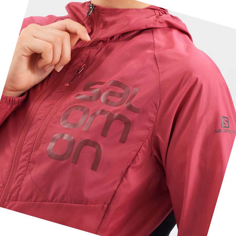 Bundy Salomon BONATTI CROSS WIND WINDBREAKERS Damske Červené | IOAHGUF-08