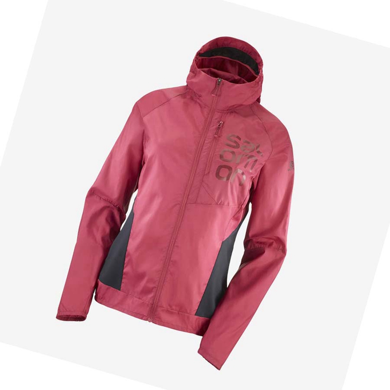 Bundy Salomon BONATTI CROSS WIND WINDBREAKERS Damske Červené | IOAHGUF-08