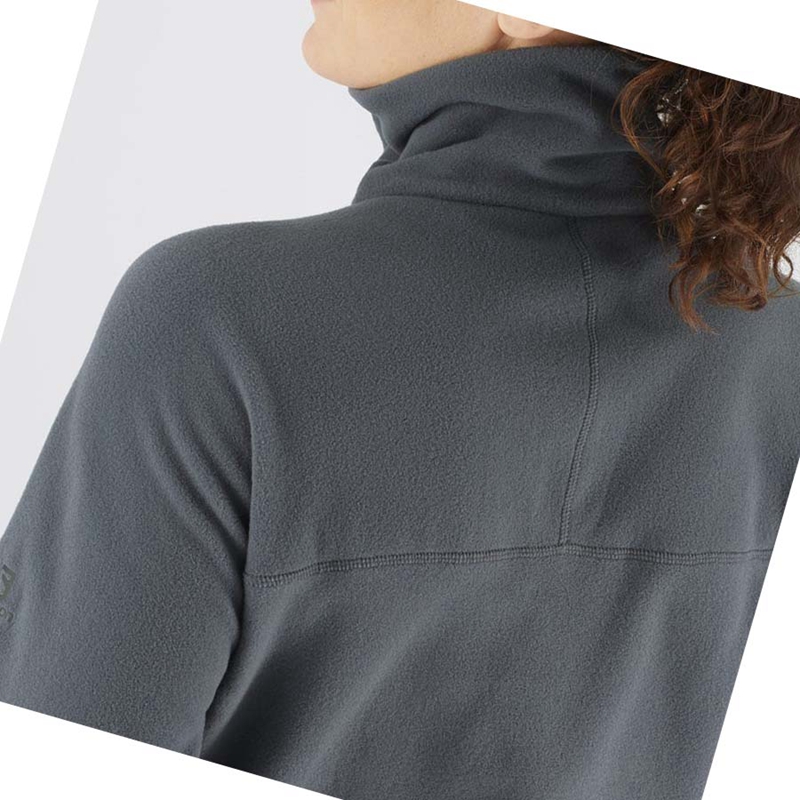 Mikiny S Kapucňou Salomon ESSENTIAL COSY FLEECE Damske Siva | LUCVSYX-50