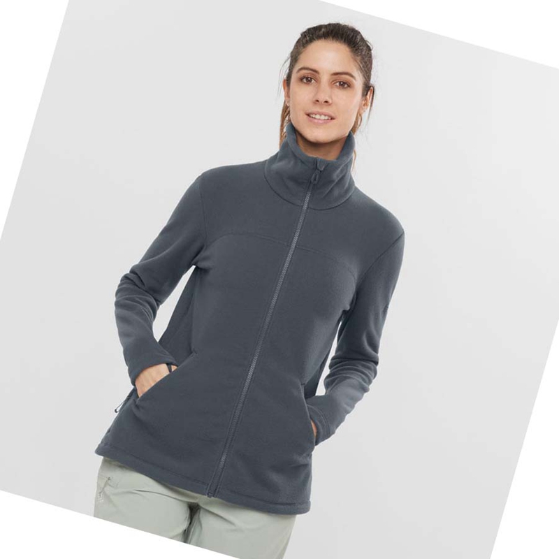 Mikiny S Kapucňou Salomon ESSENTIAL COSY FLEECE Damske Čierne | VRLINZJ-73