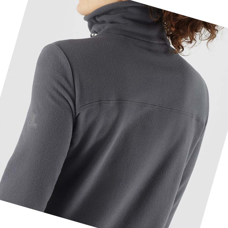 Mikiny S Kapucňou Salomon ESSENTIAL COSY FLEECE Damske Čierne | VRLINZJ-73