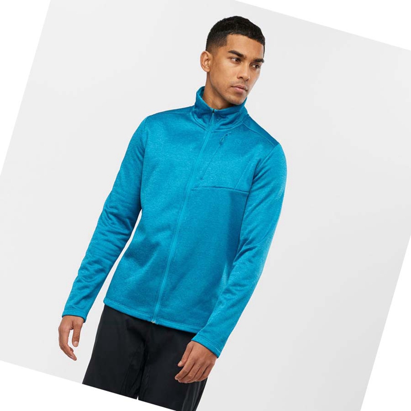 Mikiny S Kapucňou Salomon ESSENTIAL LIGHTWARM HEATHER Panske Modre | MKIQEYH-21