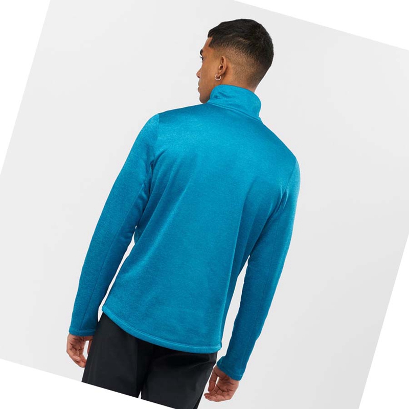 Mikiny S Kapucňou Salomon ESSENTIAL LIGHTWARM HEATHER Panske Modre | MKIQEYH-21