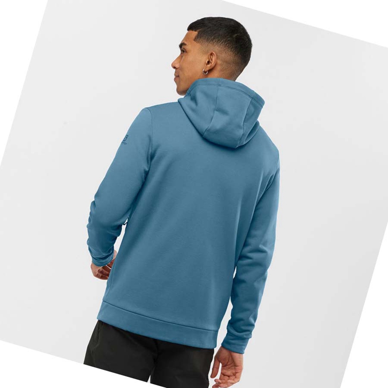 Mikiny S Kapucňou Salomon ESSENTIAL WARM FLEECE Panske Modre | JCXZRWT-80