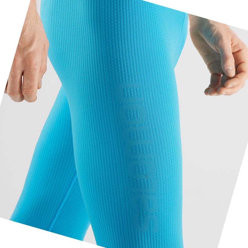 Nohavice Salomon ESSENTIAL SEAMLESS Panske Modre | MQERTKU-37