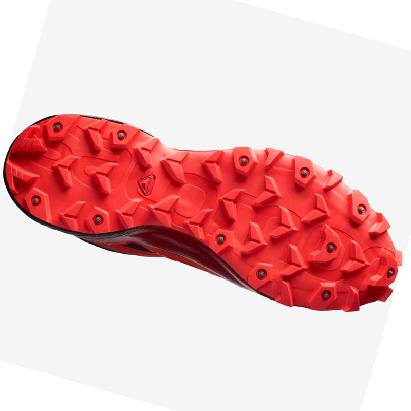 Trailove Bezecke Tenisky Salomon SNOWSPIKE CLIMASALOMON™ WATERPROOF Damske Čierne Červené | PGUHDZR-16