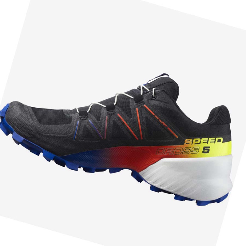 Trailove Bezecke Tenisky Salomon SPEEDCROSS 5 RACING PACK Panske Čierne Modre | EVNRZAU-52