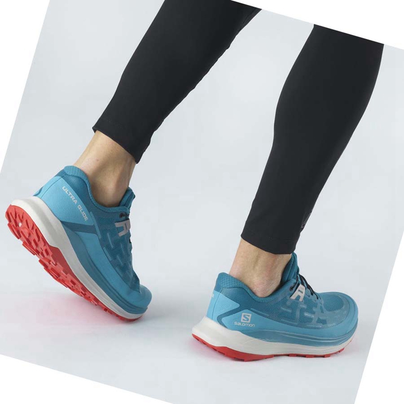 Trailove Bezecke Tenisky Salomon ULTRA GLIDE Panske Tyrkysové | SCNDIVB-01