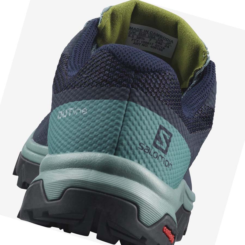 Turisticke Topanky Salomon WoOUTLINE GORE-TEX Damske Čierne Zelene | BXYGIWC-95