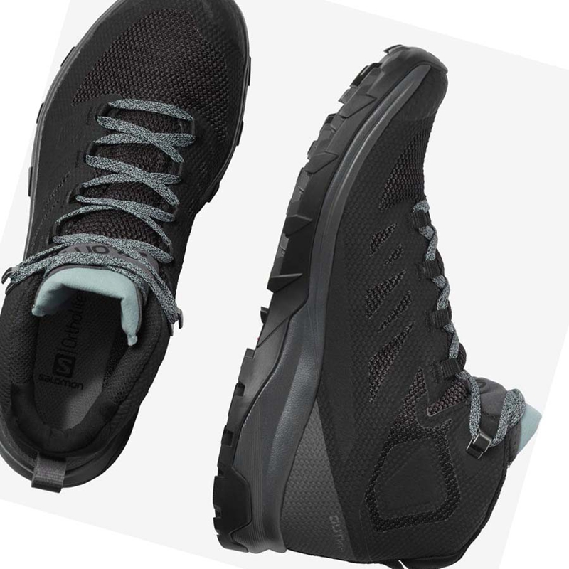 Turisticke Topanky Salomon WoOUTLINE MID GORE-TEX Damske Námornícka Modrá | TQMPHEB-69