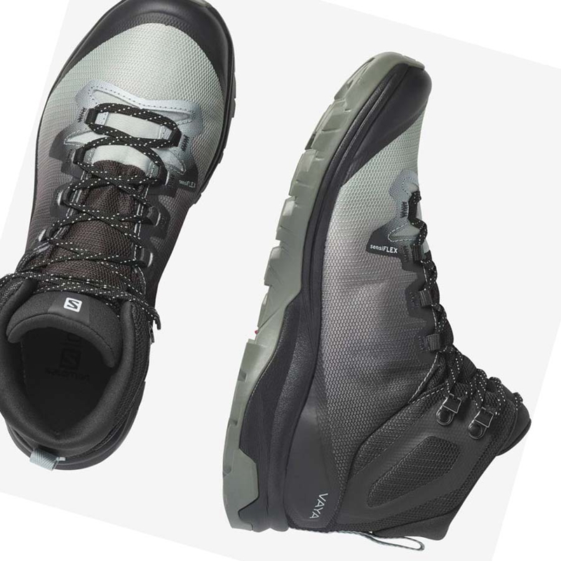 Turisticke Topanky Salomon WoVAYA MID GORE-TEX Damske Čierne Biele | ORENSWY-27