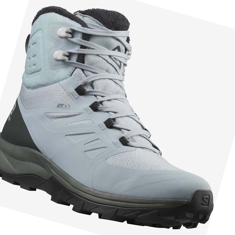 Zimne Cizmy Salomon OUTBLAST THINSULATE™ CLIMASALOMON™ WATERPROOF Damske Modre | KIXSPEU-62