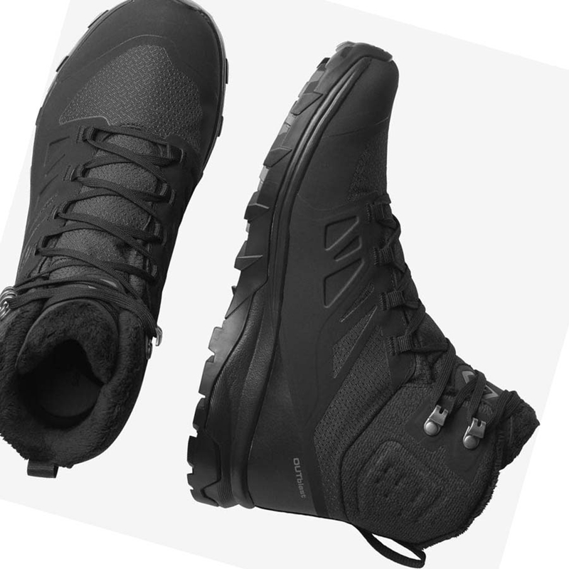 Zimne Cizmy Salomon OUTBLAST THINSULATE™ CLIMASALOMON™ WATERPROOF Damske Čierne | VTLAHDW-81