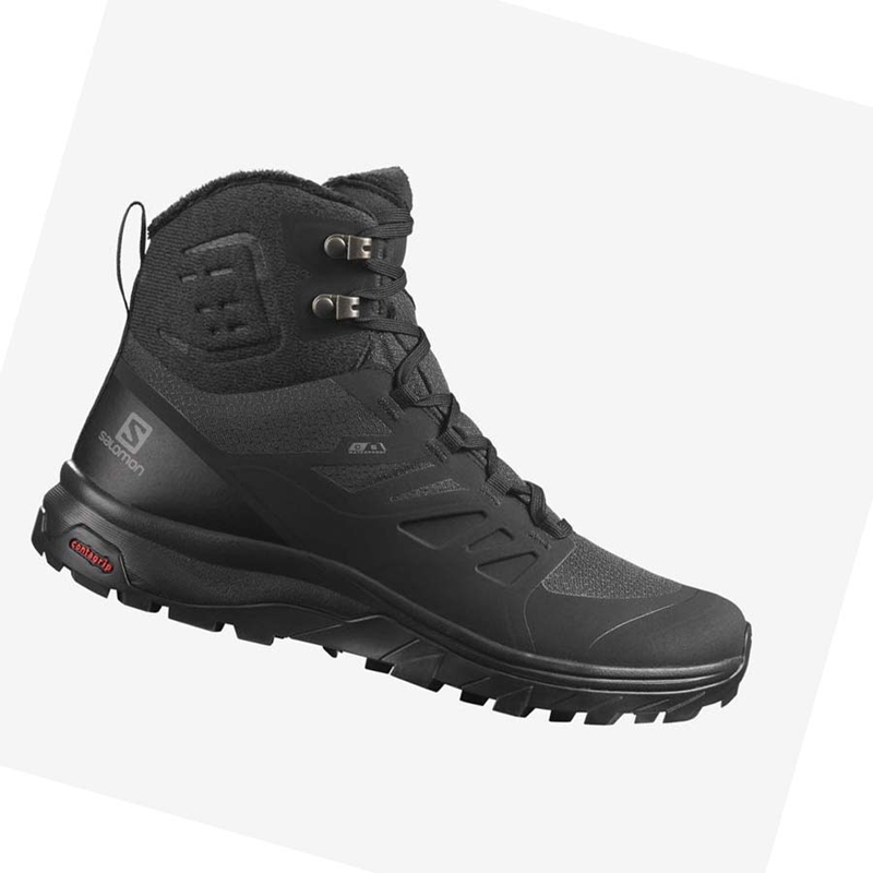 Zimne Cizmy Salomon OUTBLAST THINSULATE™ CLIMASALOMON™ WATERPROOF Damske Čierne | VTLAHDW-81